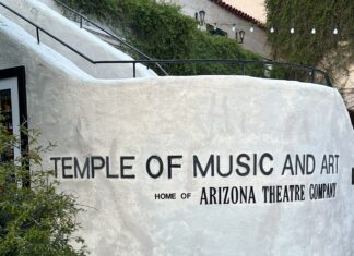 Behind the Curtain: How Robert Alpaugh Revitalized Arizona Theater Company Entrance to the Temple of Music and Art in Tucson, Arizona, the historic home of the Arizona Theater Company.