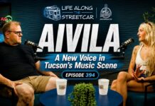 Aivila, featured guest on Life Along the Streetcar, discussing her music and Tucson journey